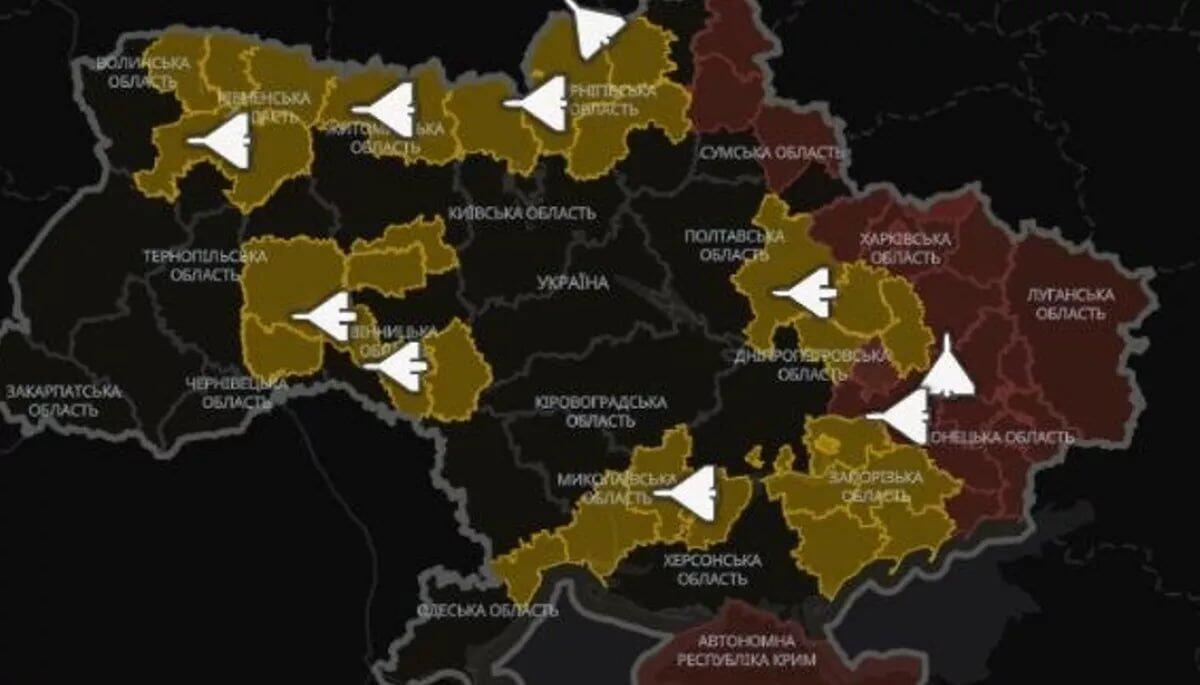 Карта руху ракет та шахедів з’явилась у застосунку «Повітряна тривога»