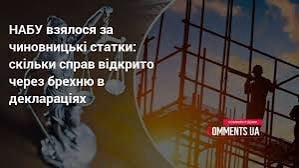 Скільки справ відкрито через брехню в деклараціях . НАБУ взялося за чиновницькі статки 