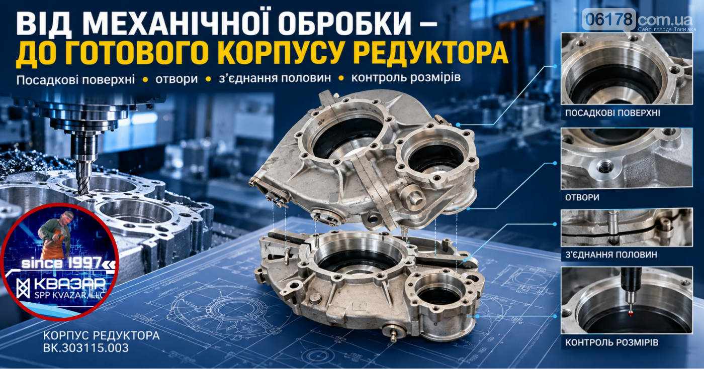 Корпус редуктора для вагонів метро: приклад високоточного ви..., фото-2, СВП КВАЗАР, Конструкція та посадкові поверхні корпусу редуктора вагона метро