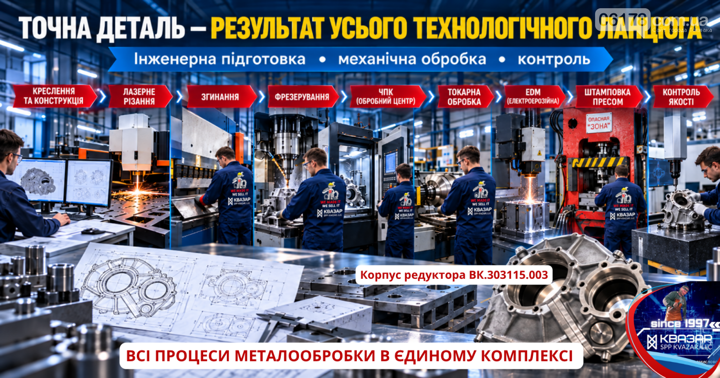 Корпус редуктора для вагонів метро: приклад високоточного виробництва м..., фото-4, СВП КВАЗАР, Комплекс металообробки для виготовлення металовиробів